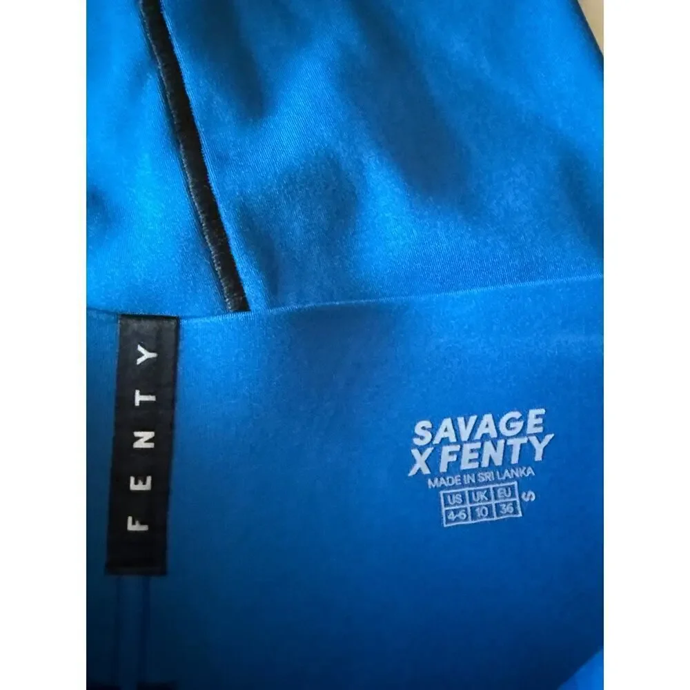 Savage X Fenty Hotline High Rise Leggings Womens Size 4-6 Blue NEW - Picture 11 of 13